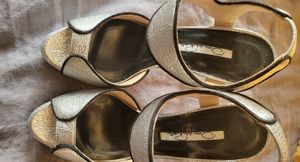 Brand new silver Oscar de la Renta heels
